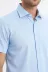 Slim Fit Kısa Kollu Terikoton Mavi Erkek Gömlek - Wessi - M / Mavi 2
