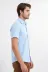 Slim Fit Kısa Kollu Terikoton Mavi Erkek Gömlek - Wessi - M / Mavi 4