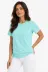 T-Shirt Bisiklet Yaka Slim Fit Likralı Tişört Günlük Basic Body - Turkuaz - M - Turkuaz 1