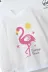Tam Kalıp Oversize Kız Çocuk Pamuğa Pamuk 3 İplik Kumaş Flamingo Karakter Tasarım Sweatshirt 2