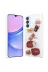 Techaks T31381-TCHS Galaxy A54 Kılıf Parlayan Simli Kabartma Figürlü Zore Cevze Kapak - Pembe 2