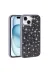 Techaks TCHS-30657 Iphone 15 Uyumlu Parlak Taşlı Tasarım Pırlanta Zore Kılıf-Siyah 4
