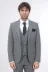 Tek Düğmeli Slim Fit Gri Yelekli Erkek Takım Elbise - Wessi 3