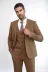 Tek Düğmeli Slim Fit Taba Yelekli Erkek Takım Elbise - Wessi 1