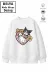 Trend Çocuk Kız Model Tam Kalıp Oversize Leopar 3'lü Tasarım 2 İplik Pamuğa Pamuk Kumaş Sweatshirt 15 1