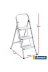 TUBA TOPTAŞ TBTŞ_CLZ202-1170 Mey İthalat® Saraylı Pratik Metal Merdiven Beyaz 3 Basamaklı 3