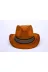 twingold TWGKOVTA İsme Özel Süet Kovboy Fötr Şapka - Ab01007 - Taba 2