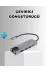 UCUZTEKNO TYC5F3946B58ABB8965528900 Alüminyum Kasalı Macbook Usb-C Hub – 4K Hdmi, Usb 3.0, Sd/tf Kart Girişi, Pd Şarj Desteği 1