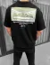 Unisex Baskılı Oversize T-Shirt - Siyah - L - Siyah 3