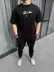 Unisex Baskılı Oversize T-Shirt - Siyah - M - Siyah 1