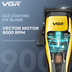 VGR V-015 Profesyonel Şarjlı Saç Kesme Makinesi - 9000 Rpm Motor, Dlc Kaplama Bıçak, Led Ekran 3